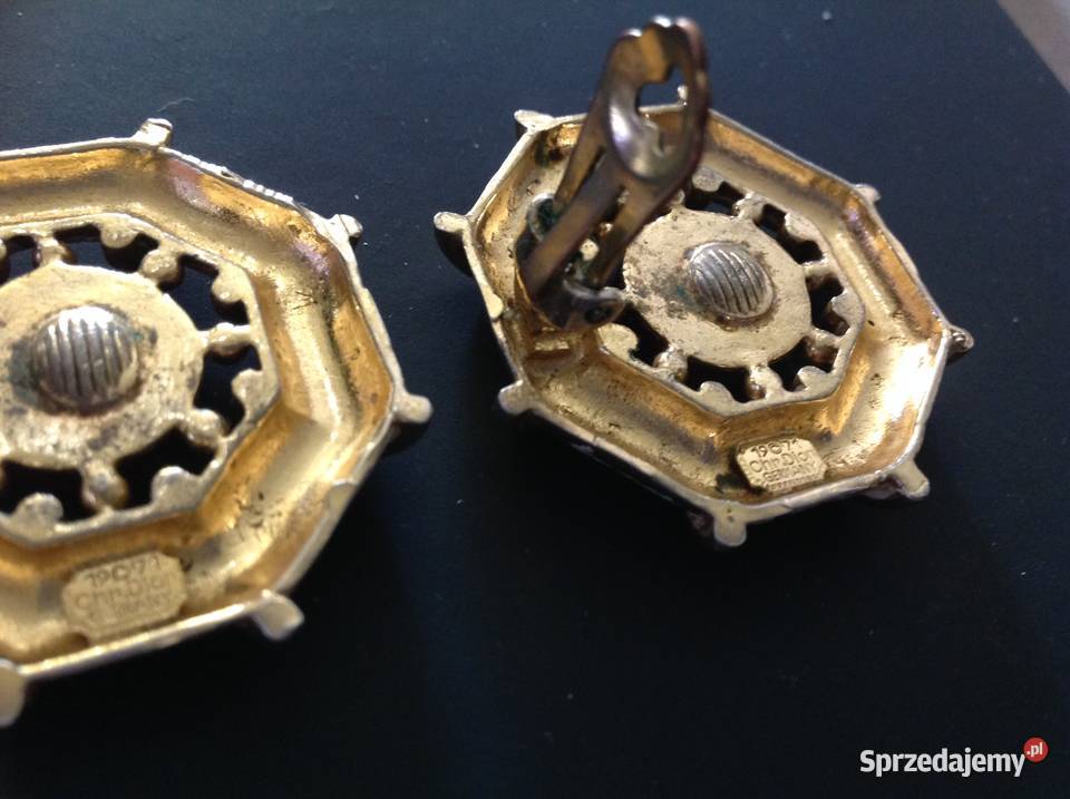 Vintage Klipsy do Uszu Damskie Christian Dior pozłacane Nowa Sól