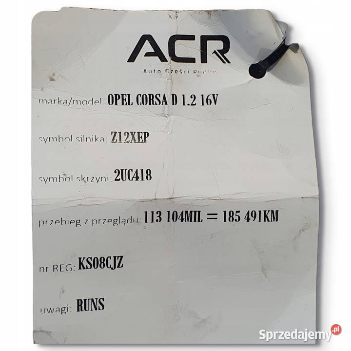 ROZRUSZNIK Opel Corsa D 12 14 16V 0001107408