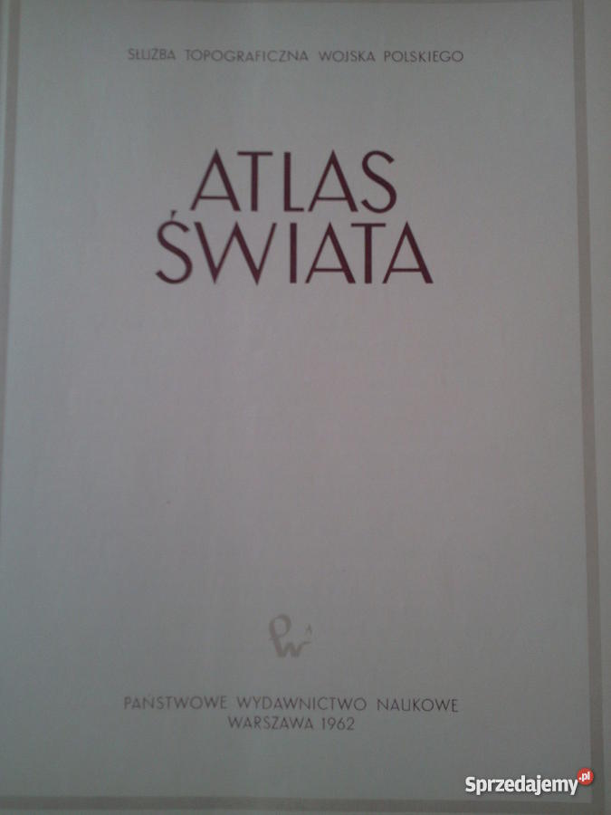 Atlas świata 1962 r w Mosina