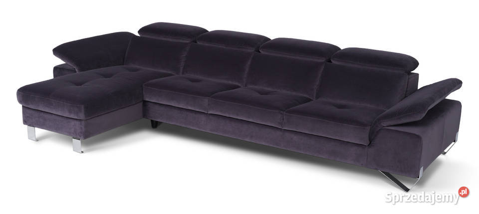 Kanapa z leżanką Regulowane Zagłówki Bok Tkanina Warszawa