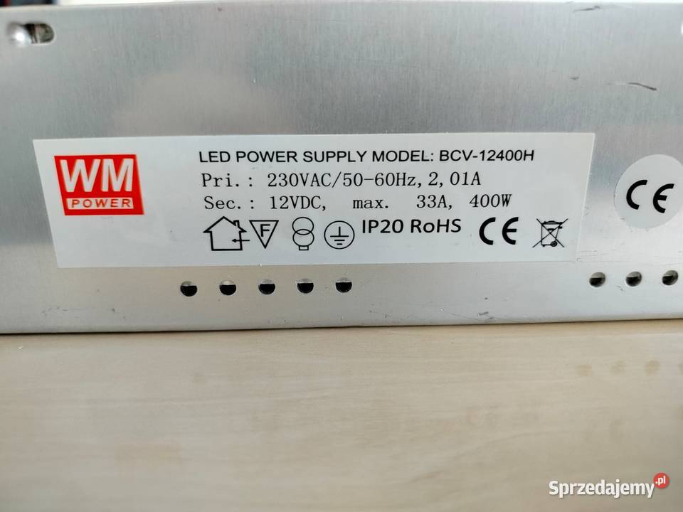 Zasilacz impulsowy 12v 33A 400w do taśm led Ruda Śląska