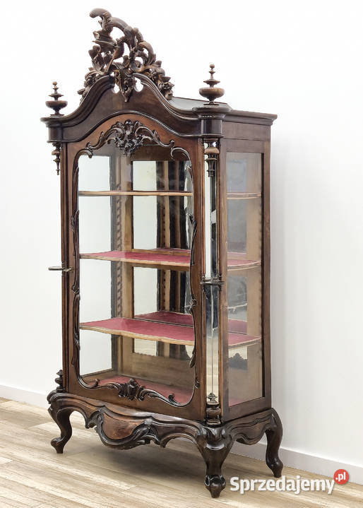 ANTYK WITRYNA orzechowa SERWANTKA BIEDERMEIER ok 116cm Kalisz