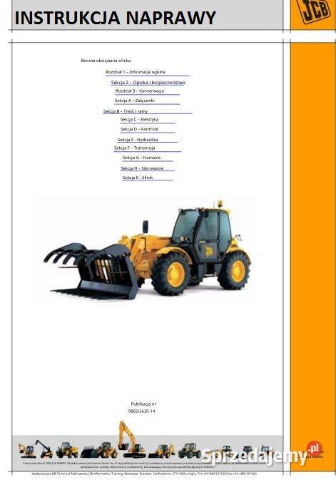 JCB 53070 532120 533105 53560 53595 instrukcja Kielce