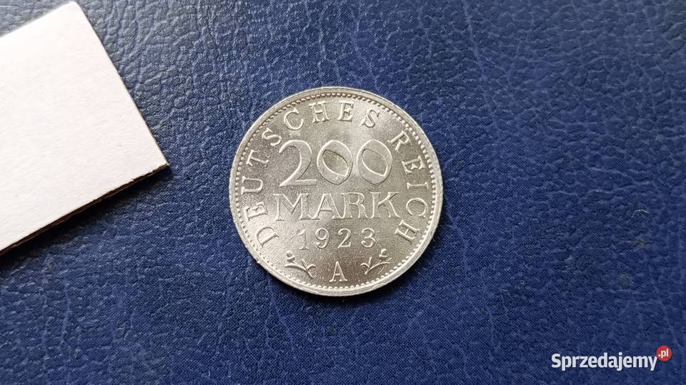 Stare monety 200 mark 1923 A Niemcy DESTRUKT Lesko