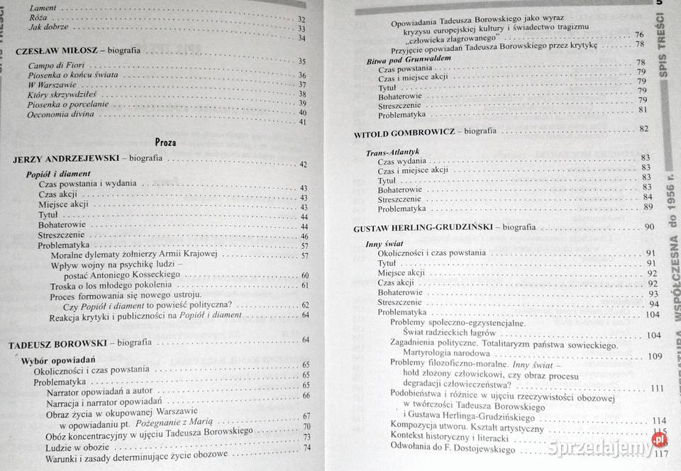 Polska literatura współczesna do 1956 r Chełm sprzedam