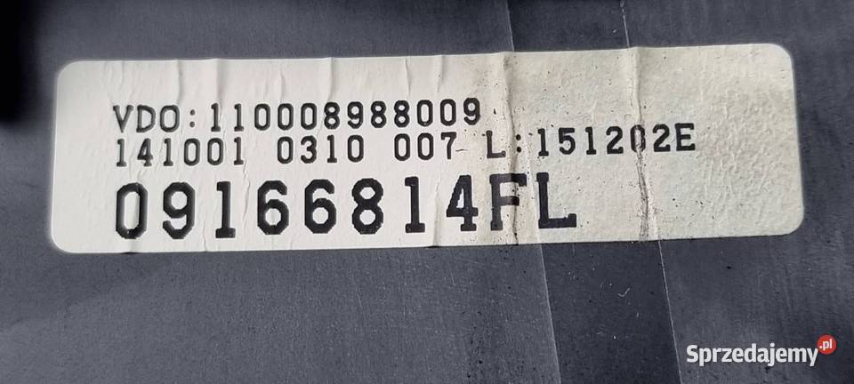 LICZNIK ZEGAR OPEL CORSA 09166814FL Lipno sprzedam