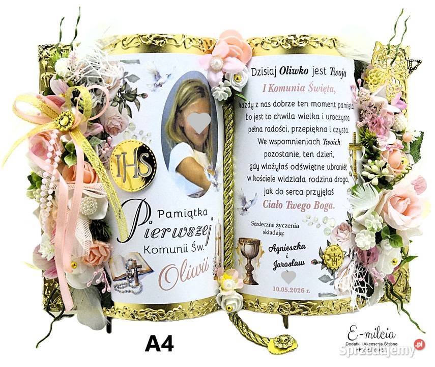 Pamiątka z okazji Pierwszej Komunii Świętej lubuskie Zielona Góra