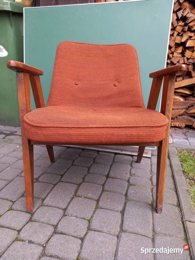 Stary fotel 366 Józefa Chierowskiego prl vintage Fotele Rawicz
