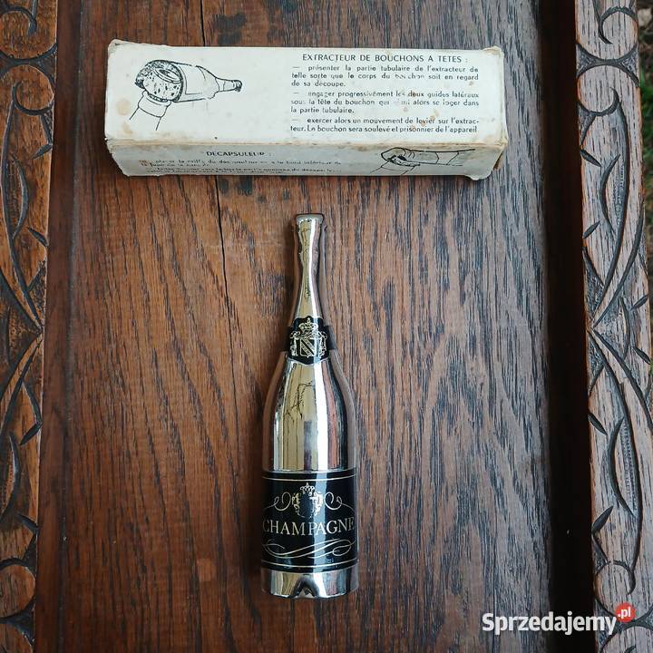 Oryginalny metalowy otwieracz do szampana sprzedam