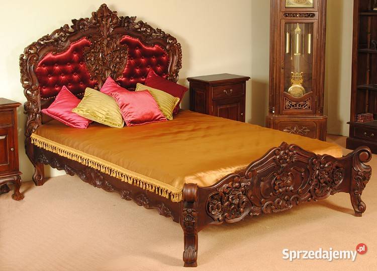 Nowe Łóżko tapicer barok rokoko 200x200 78248t 200cm Września
