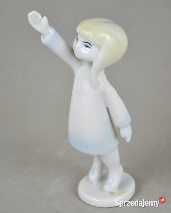 3 figurki art deco Hollohaza Aurl Kldor lata Porcelana i szkło