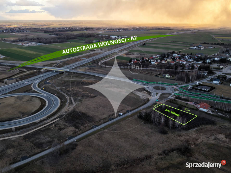 Działka budowlana w Ciciborze Dużym 1400m2 24m Sprzedaż Cicibór Duży