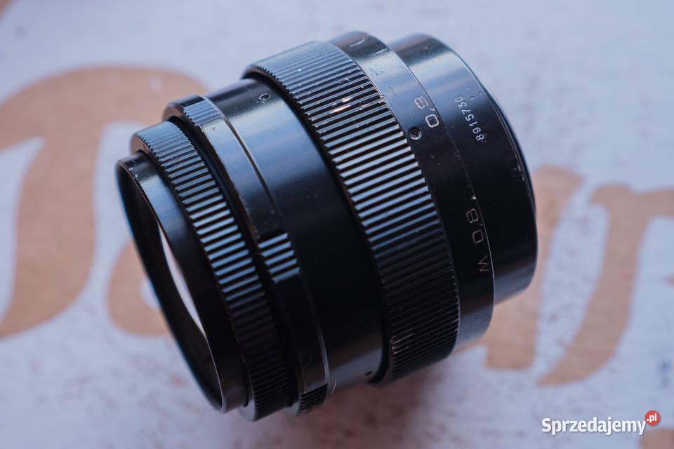 Jupiter 9 85mm f2 M42 ubytki na przedniej Szramowo