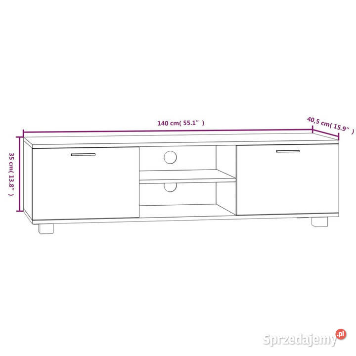 Szafka pod telewizor szary dąb sonoma140x405x35 Warszawa sprzedam