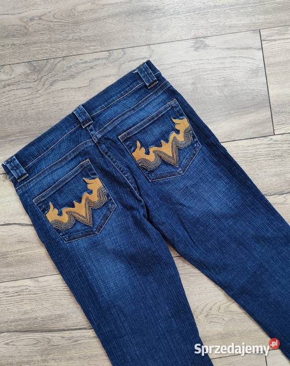Jeansowe spodnie Dzwony Vintage 40 Look Jasło