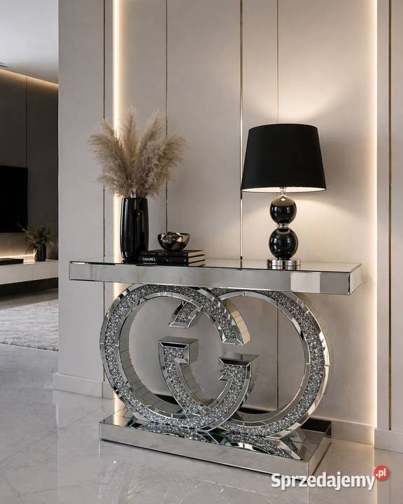 Lustrzana konsola Glamour Premium z kryształkami małopolskie