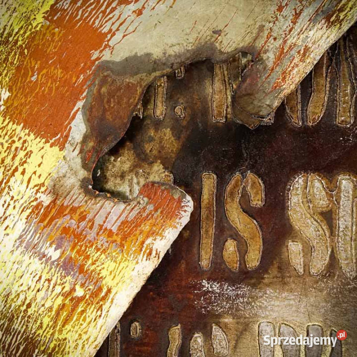 Obraz metalowy 3D LOFT SCRIPT LOVE 100x100 Chmielnik