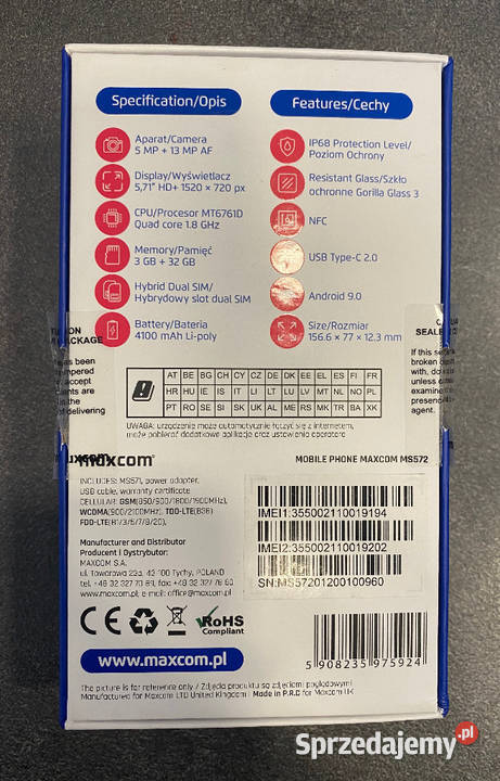 Nowy Telefon Maxcom MS572 Wrocław