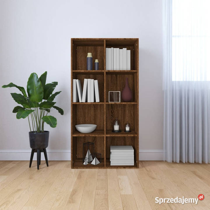 Regał na książki brązowy dąb 66x30x130 WM815251 Warszawa