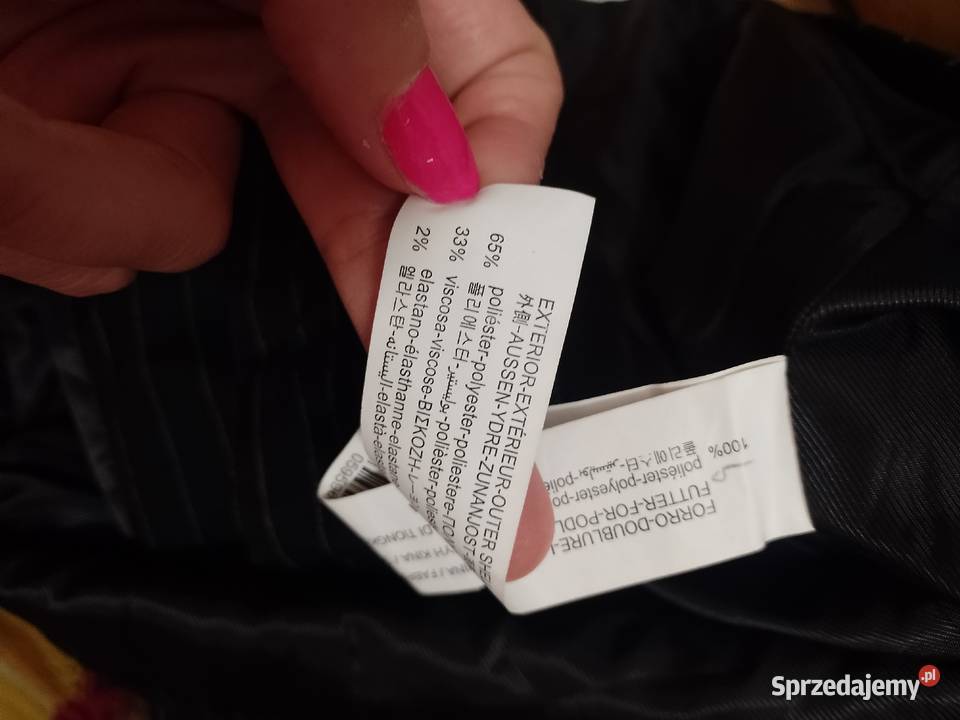 38M Stradivarius Czarna Kamizelka garniturowa z Kraków