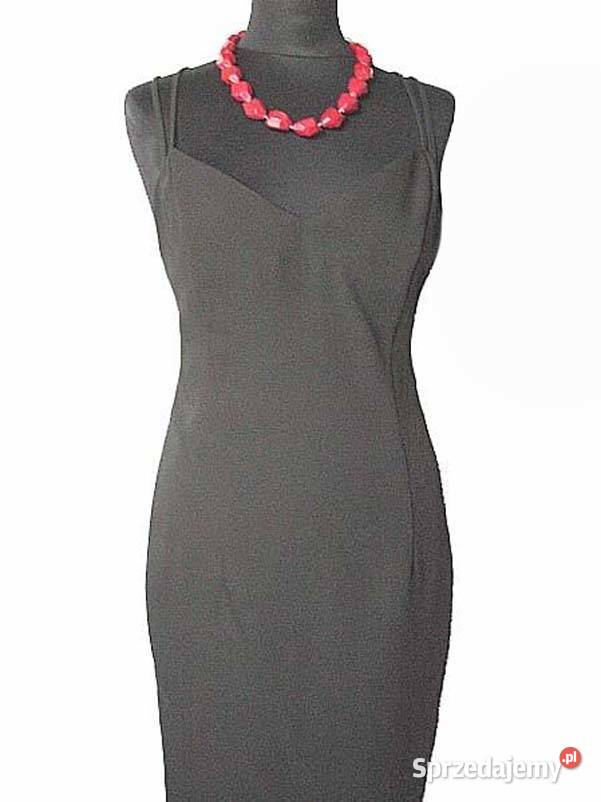 Sukienka czarna elegancka ramiączka 40 L biust Długość Mini Siedlce
