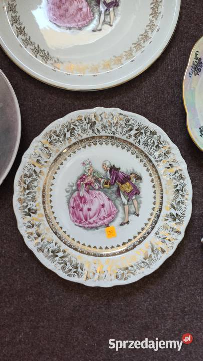 Wspaniała Ze sceną antyczną Sygnatura F z koroną Gdańsk