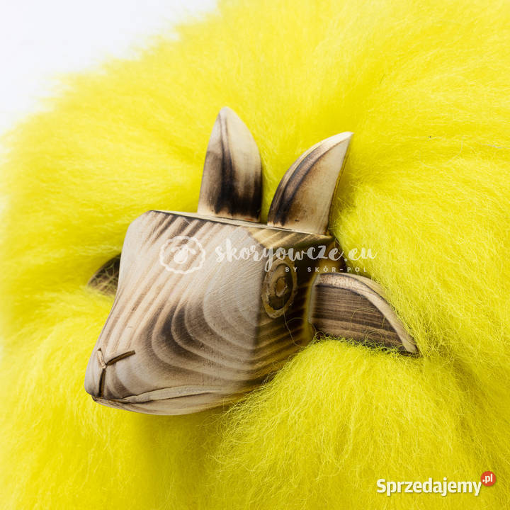 Krzesło baranek dekoracyjny żółty Szaflary