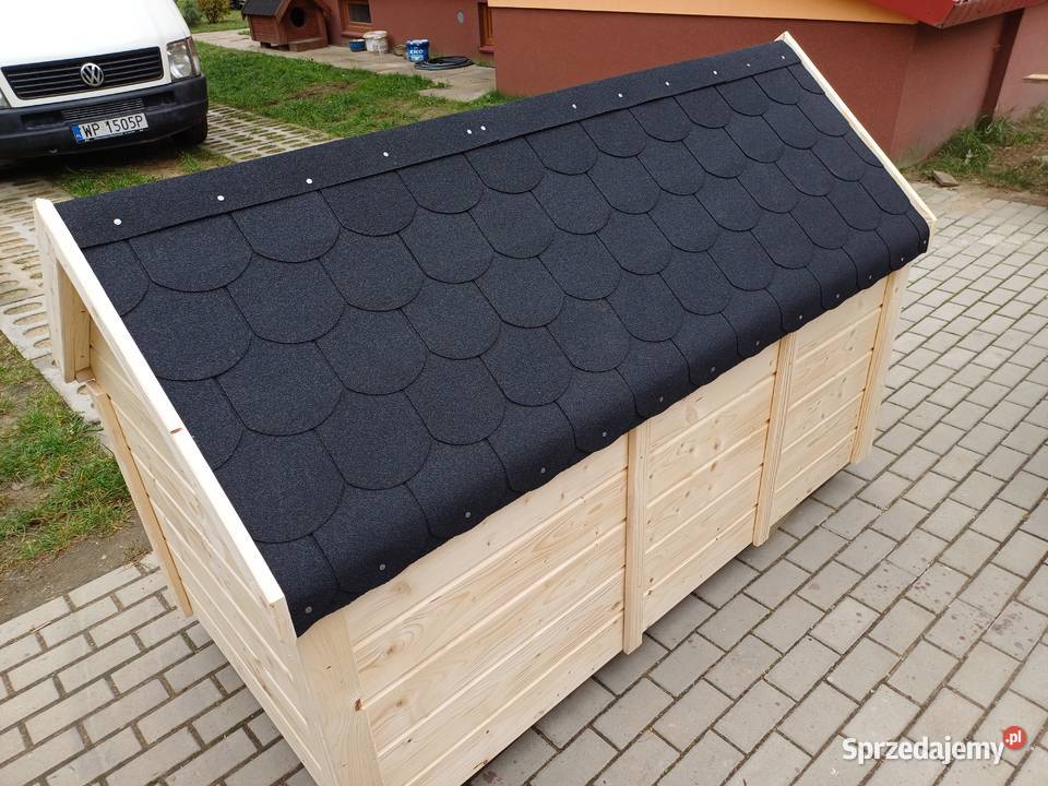 Ocieplona buda psa DUŻA z tarasem przedsionkiem mazowieckie Płock