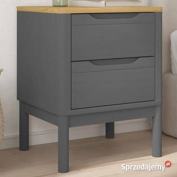 vidaXL Szafka nocna FLORO szara 45x39x57