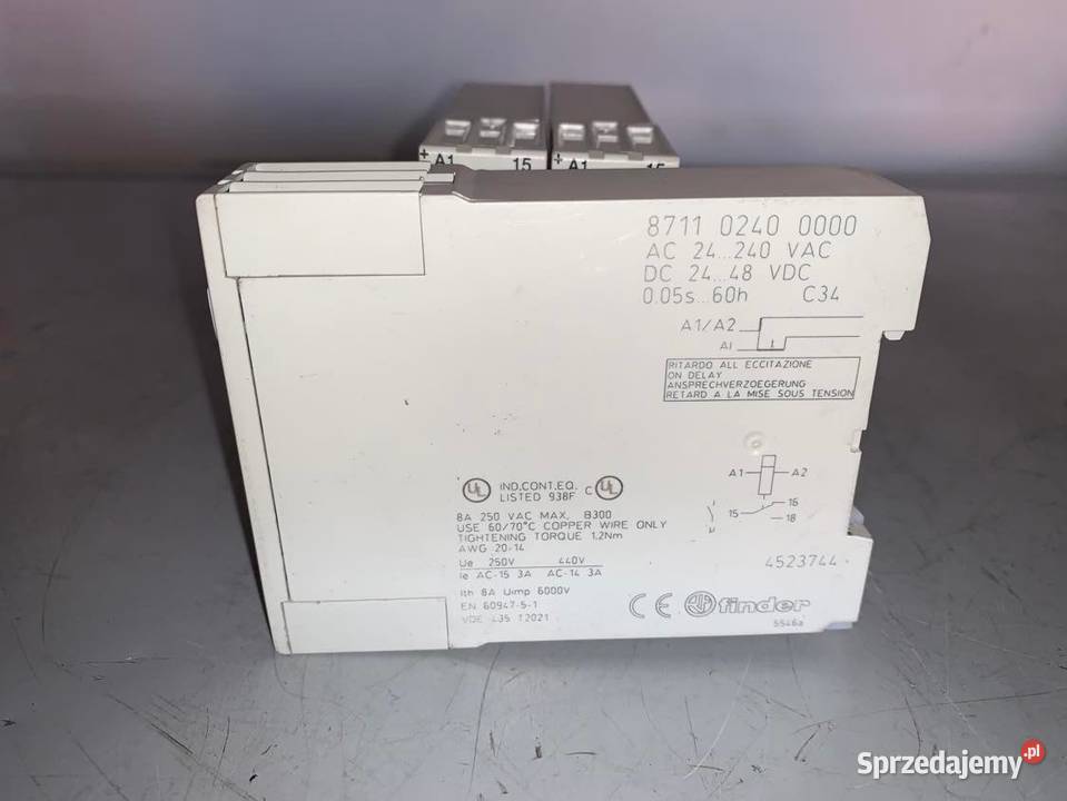 Finder Type 8711 Przekaźnik opóźnienia czasowego Warszawa