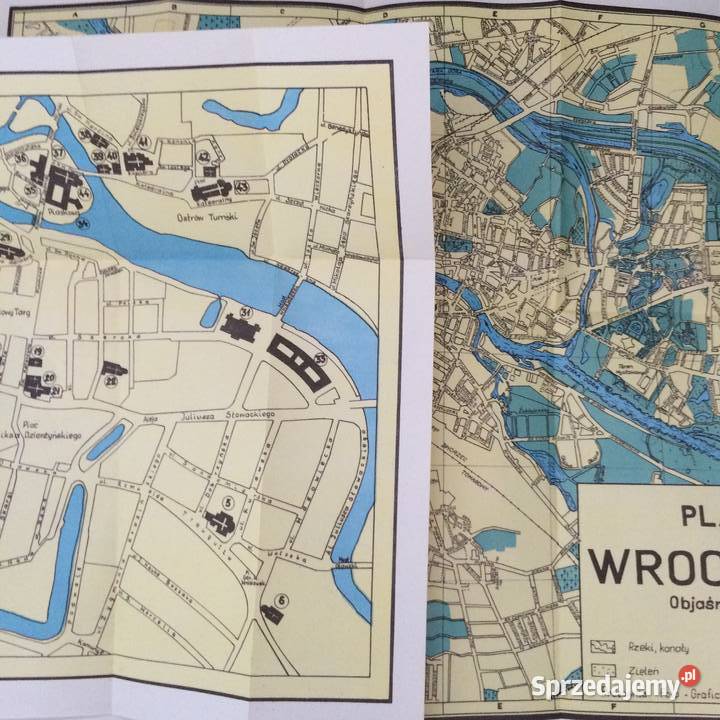 2275 Plan Wrocławia i Osobny Plan Śródmieścia Szczecin sprzedam