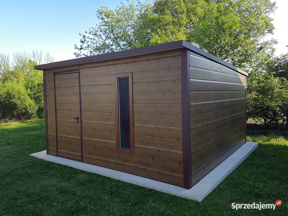 Garaż ocieplany z płyty warstwowej 44m imitacja Kraków sprzedam