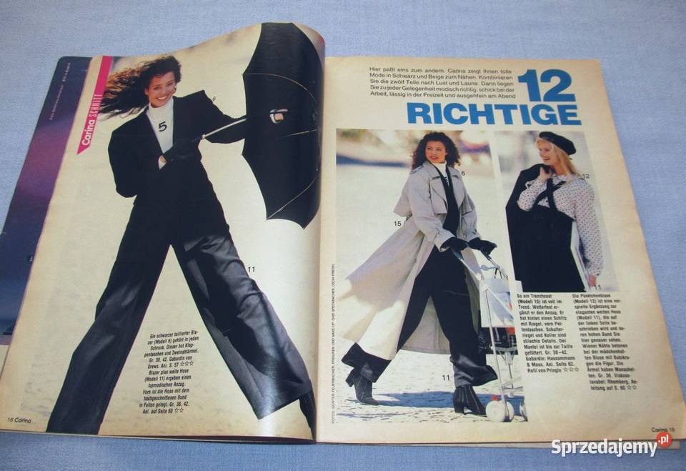 Carina Burda 11989 Moda młodzieżowa z wykrojami Hobbystyczne Skępe