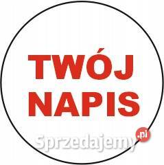 Okrągłe naklejki z Twoim napisem 200 20 mm