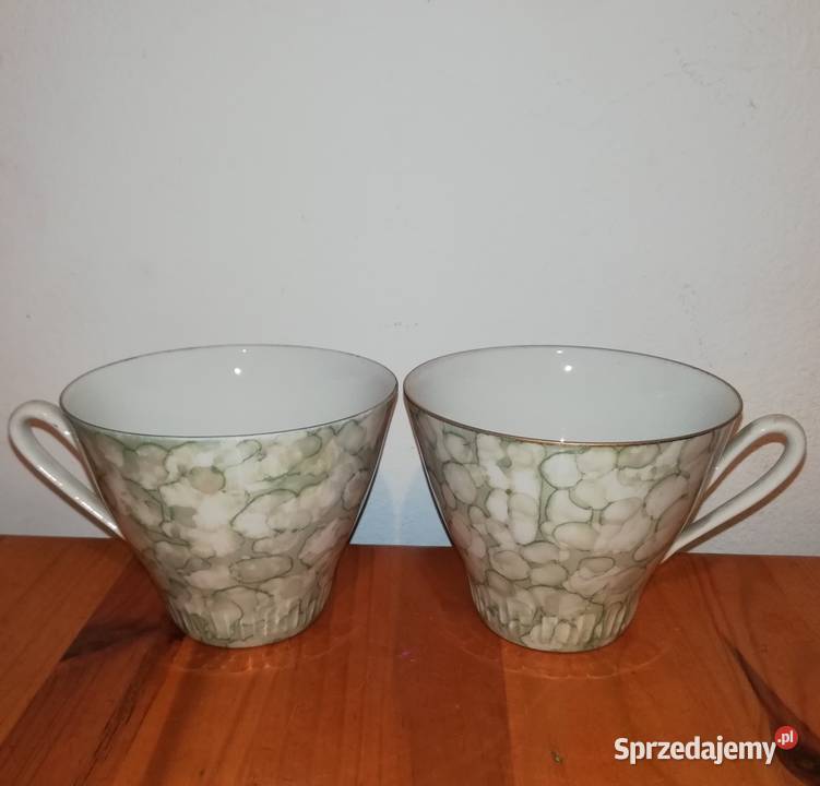 Stara porcelana PRL Włocławek 2 filiżanki proj mazowieckie