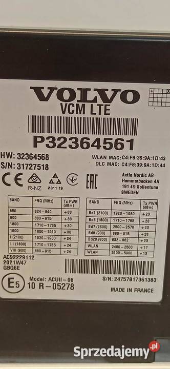 VOLVO V60 CC MODUŁ STEROWNIK 32364561 sprzedam