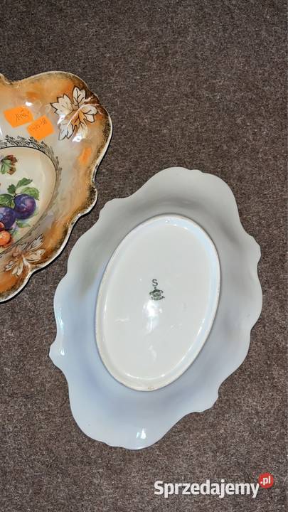 Patera owalna Półmisek z opalizowanej porcelany pomorskie Gdańsk