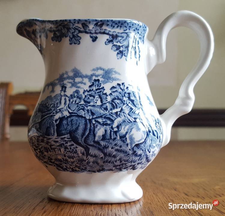 Porcelana angielska zestaw do kawyherbaty 6 osób odcienie błękitu Warszawa sprzedam