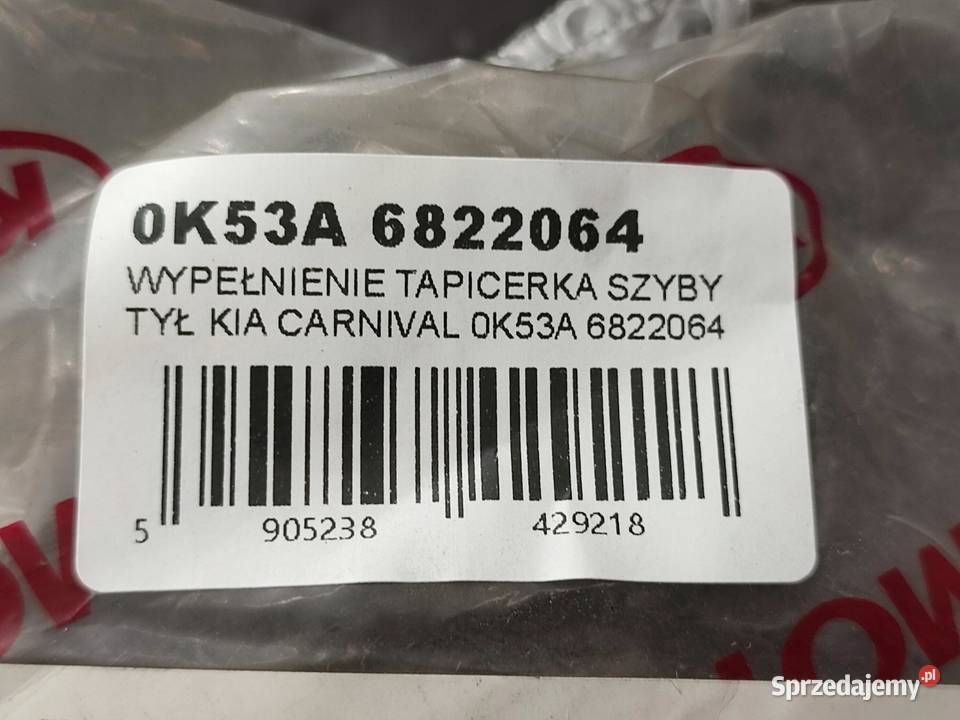 WYPEŁNIENIE SZYBY TYŁ KIA CARNIVAL AT EX osobowe