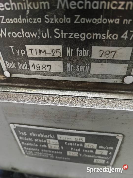 Tokarka Tum 25 x 600 Tue 35 Tug 40 Tuj 48 TuD 50 Produkcja małopolskie Maków Podhalański