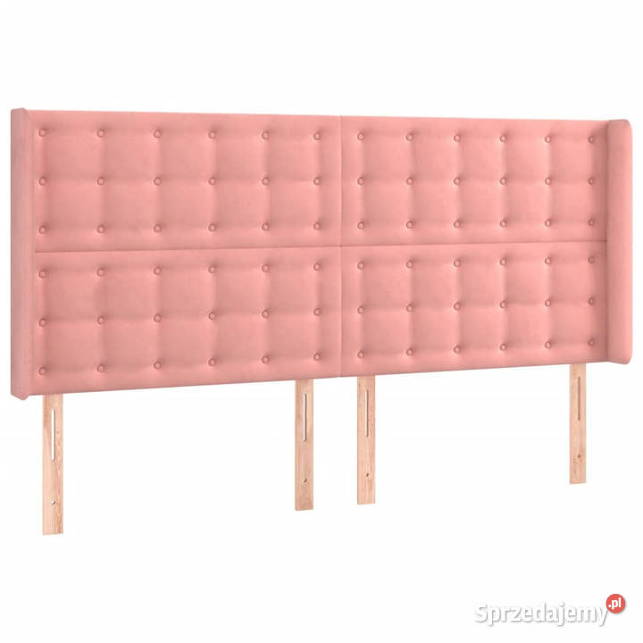 Zagłówek uszak różowy 183x16x118128 aksamit Meble