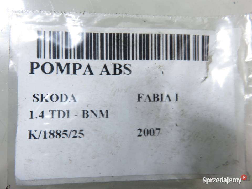 POMPA ABS SKODA FABIA I 0265800511 6Q0907379AF małopolskie sprzedam