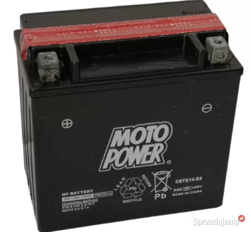 Akumulator motocyklowy MotoPower CBTX14BS Części i akcesoria motocyklowe Wałbrzych sprzedam