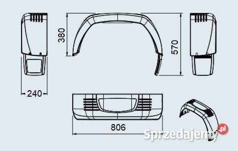 Błotnik z chlapaczem czarny 1259584 Kamionna sprzedam