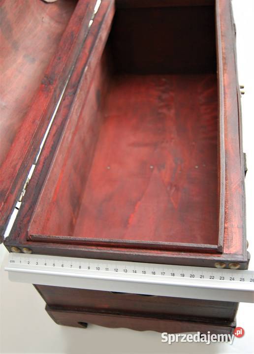 Duży kufer skrzynia drewniana vintage kolonialny 26.8cm lubelskie Lublin sprzedam