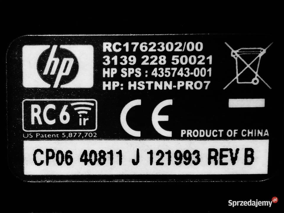 Pilot multimediów HP RC176230200 HP pn 396975002 Bydgoszcz