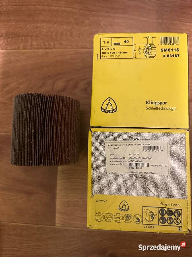 Ściernice do satyniarek 100x100x19 Klingspor śląskie Zabrze