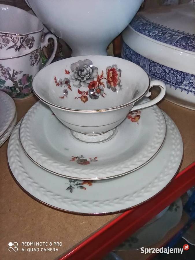 filiżanka z talerzykiem deserowym C T Altwasser Gdańsk