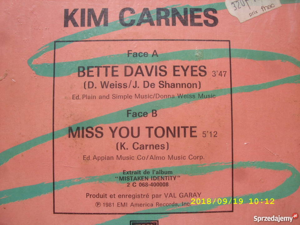 KIM CARNESBETTE DAVIS singiel winyl Wołów