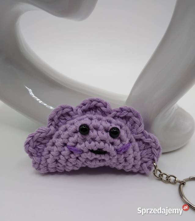 Brelok Pierożek Pieróg Pastelowy Fiolet Crochet Pozostałe